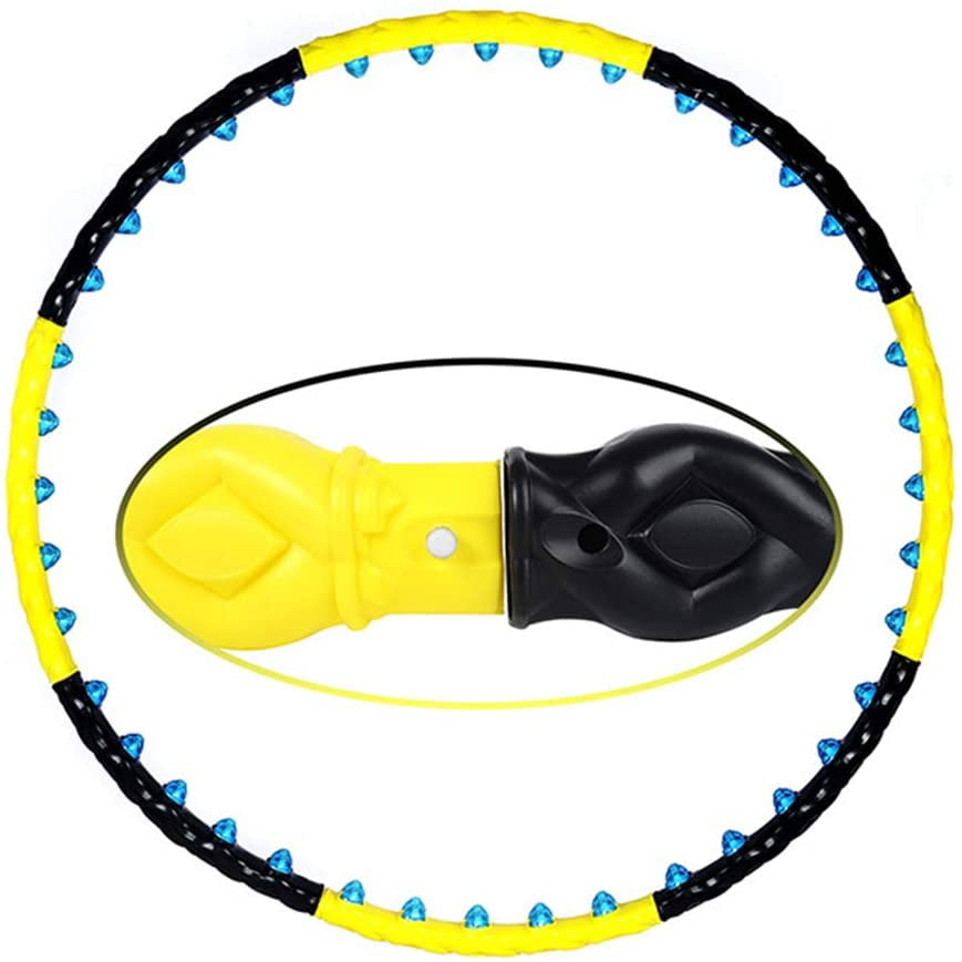 SEYE1/° Magnetic Hula Hoop//Fitness Ring Removable Hula Hoop with Double Rows of Magnetic Massage Beads Can Be Funny Fat Burning
